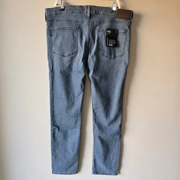 PAIGE Lennox Mens Jeans Medium Wash Straight Fit Transcended Denim Size 38